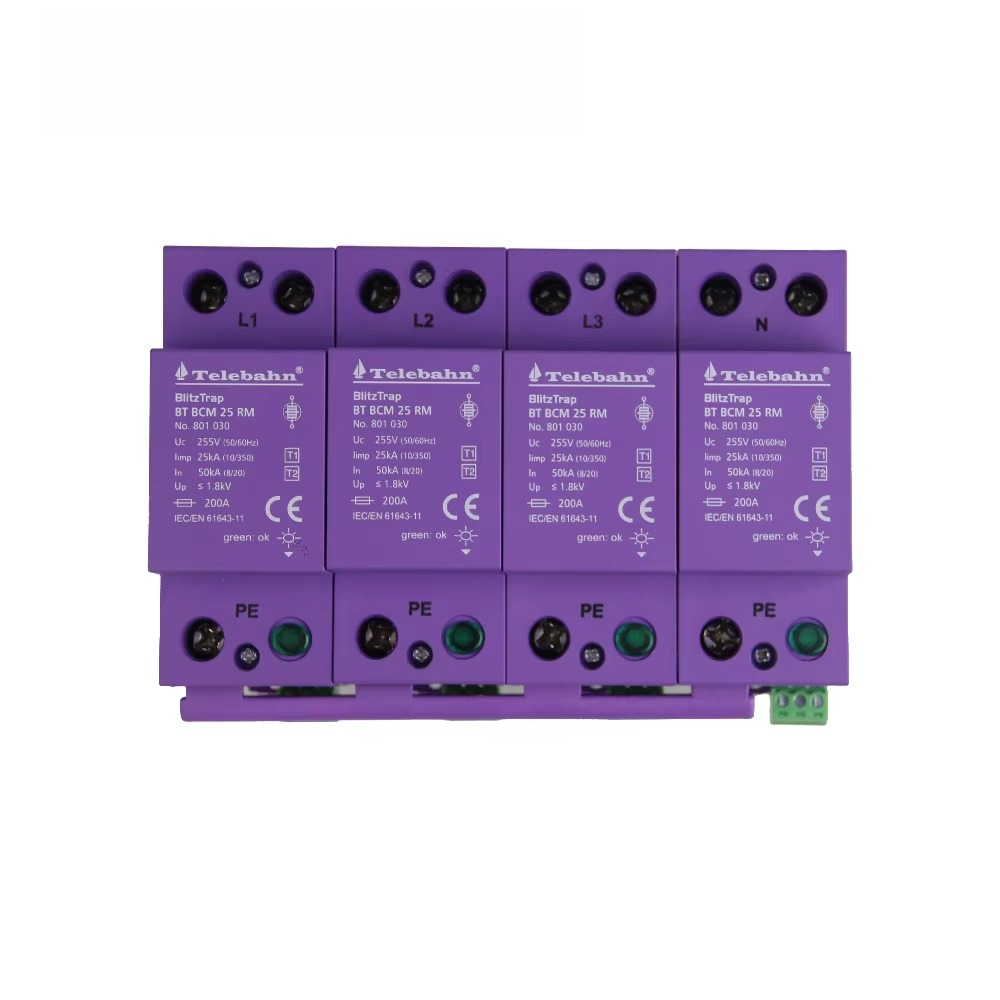 Ac Surge Protector - 4P 255V 25kA 10/350μs AC SPD